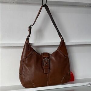 Coach Vintage Y2K Rich Brown Leather Shoulder Bag